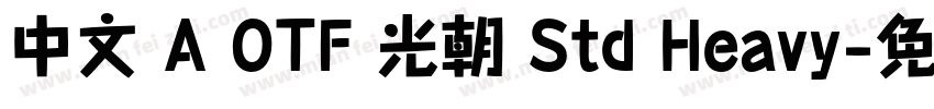 中文 A OTF 光朝 Std Heavy字体转换